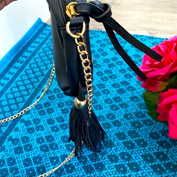 Kiss Me Couture Round Crossbody Bag w/Studded Decor and Tassels.🌹 - Picture 5 of 8